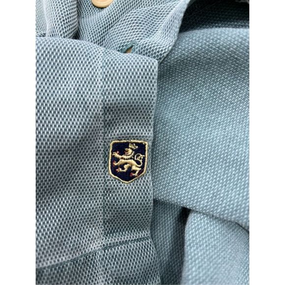 Mens Nat Nast Luxury Originals Silk Short Sleeve Blue Button Up Size Medium - Picture 6 of 11